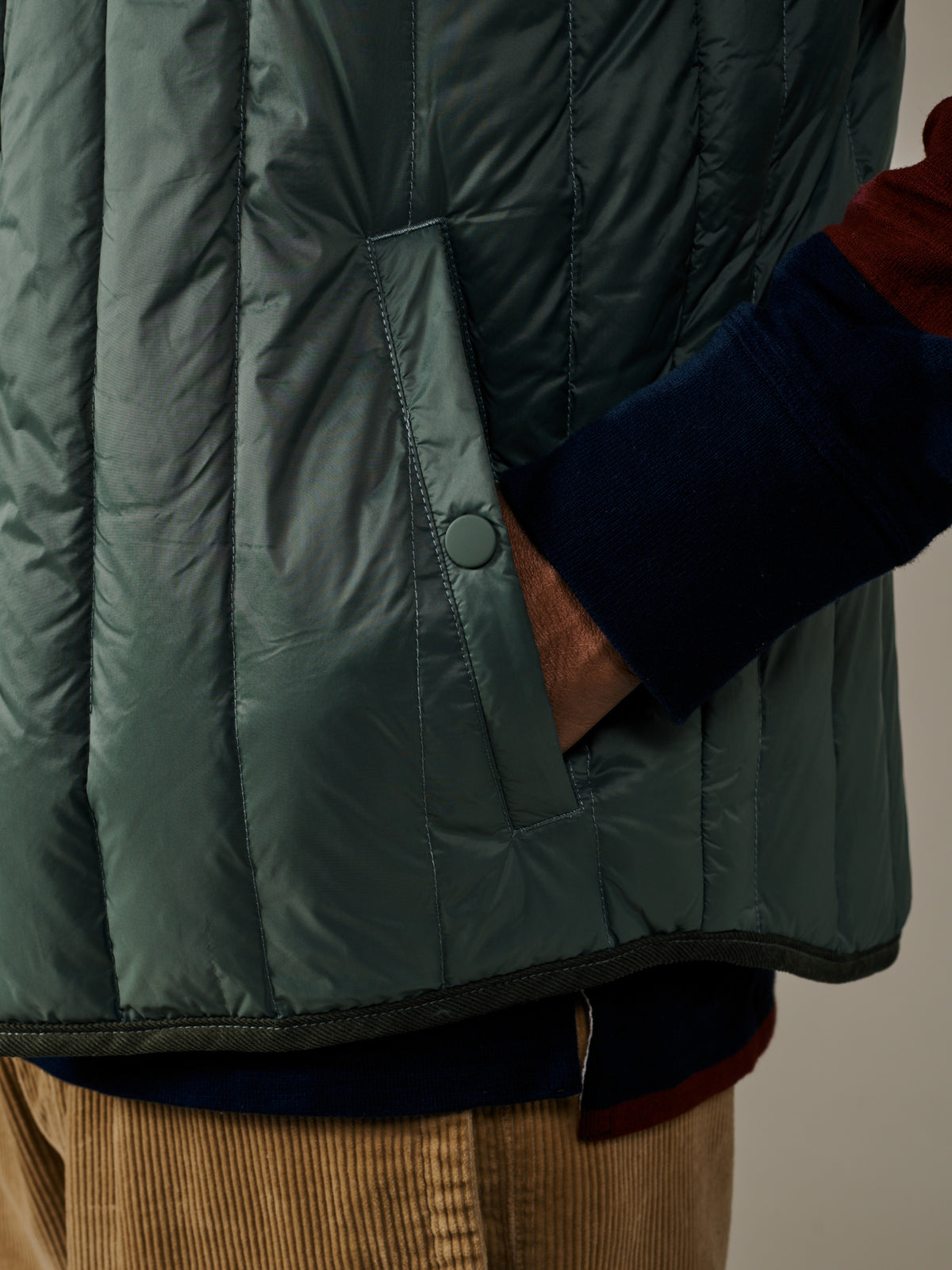 Aubin Khaki Knight Down Liner Gilet | Gilet