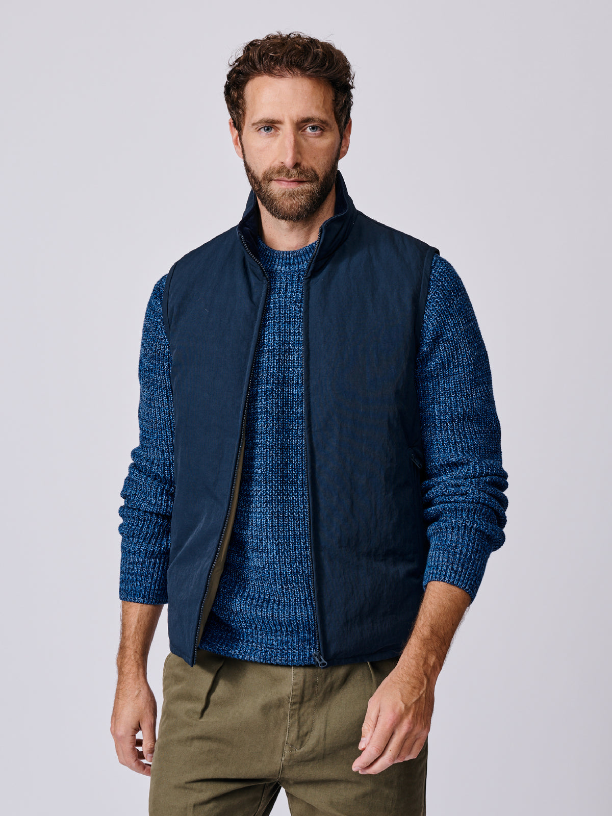 Aubin Navy Lancaster Lightweight Nylon Gilet | Gilet