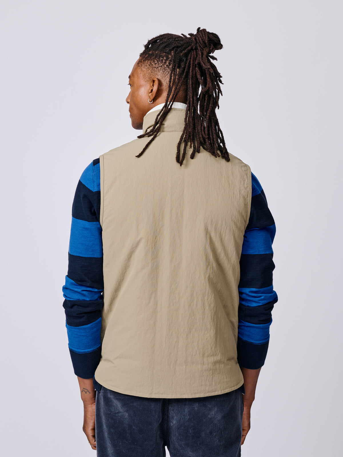Aubin Light Khaki Lancaster Lightweight Nylon Gilet | Gilet