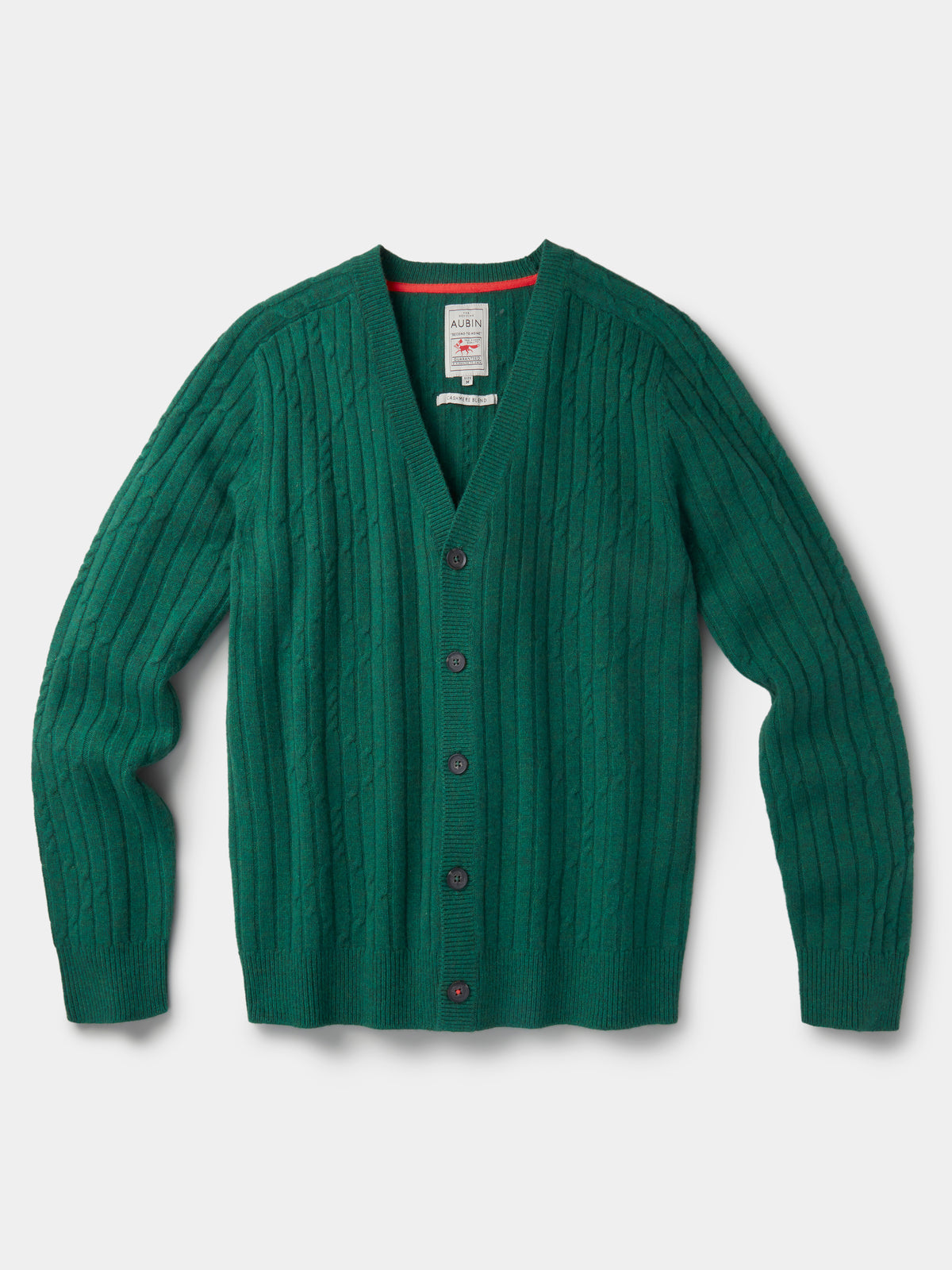 Aubin Green Leonard Cable Cardigan | Cardigan