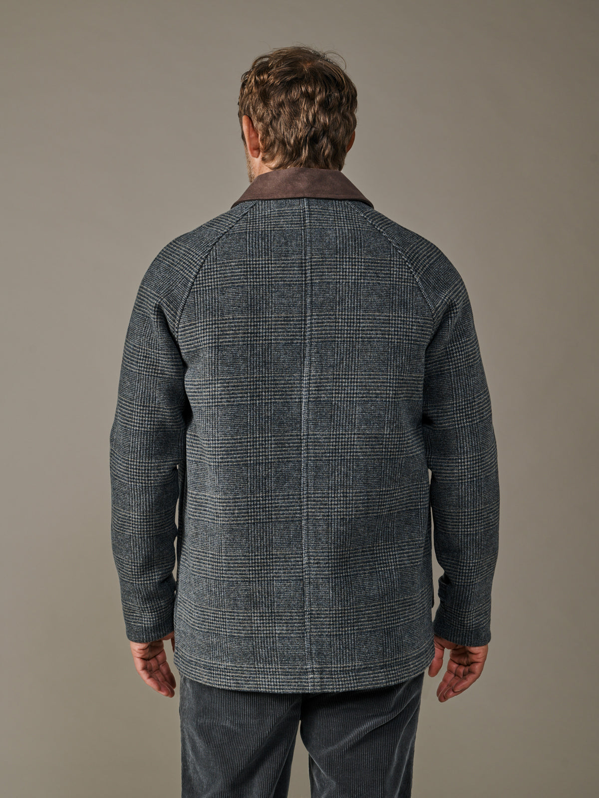 Aubin Prince of Wales Check Lockwood Wool Barn Jacket | Wool Coat