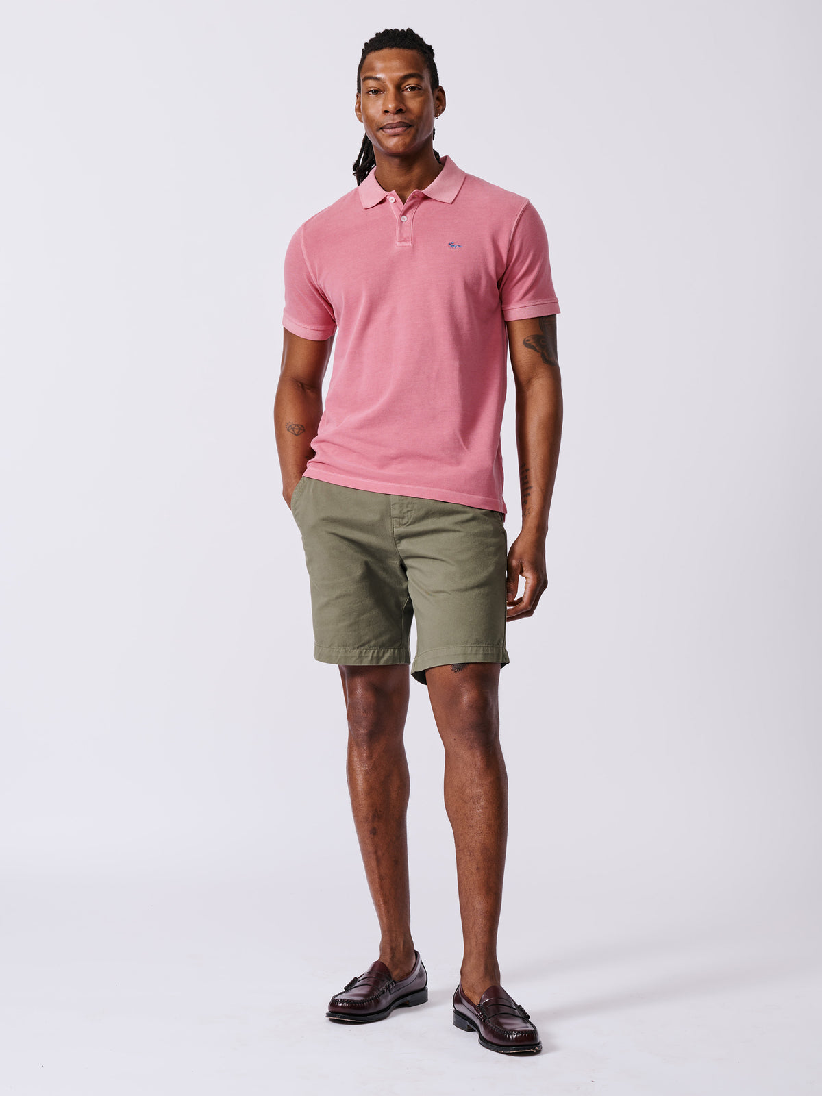 Aubin Pink Lusby Pique Polo | Pique Polo