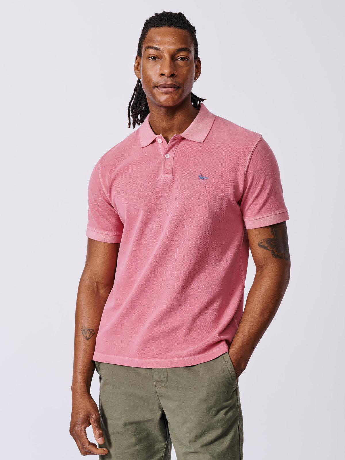 Aubin Pink Lusby Pique Polo | Pique Polo