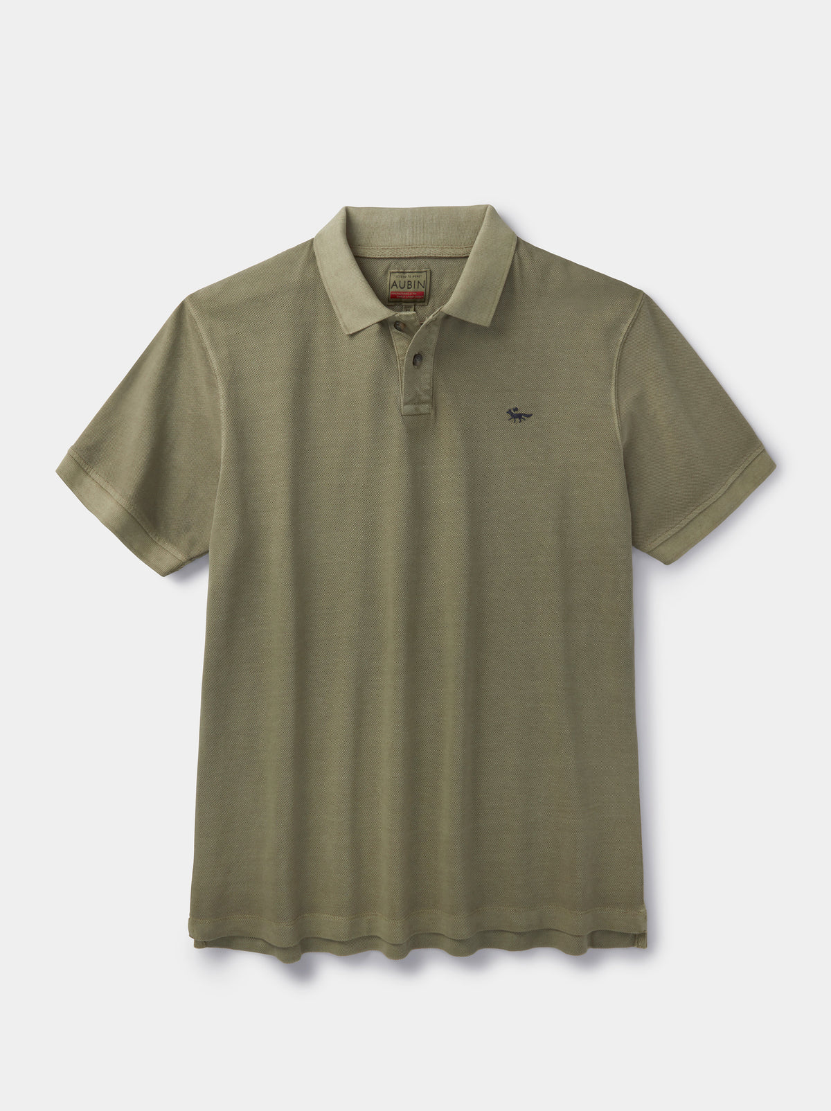 Aubin Khaki Lusby Pique Polo | Pique Polo