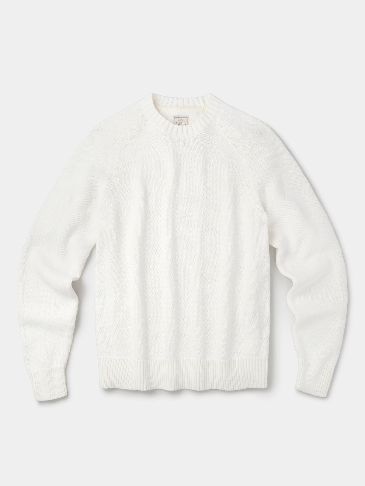 Aubin Ecru Lacey Cotton Linen Blend Crew Neck | Crew Neck