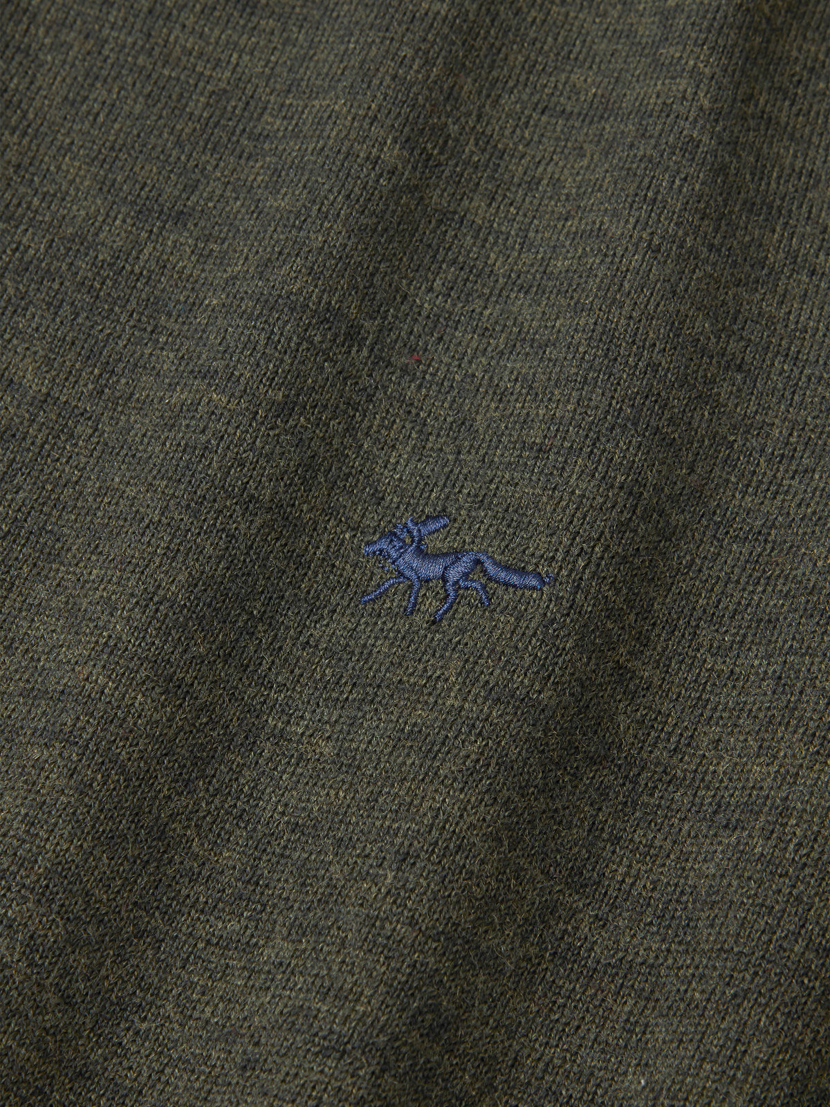 Aubin Dark Khaki Laurel Extra Fine Merino Zip Neck Jumper | Zip Neck