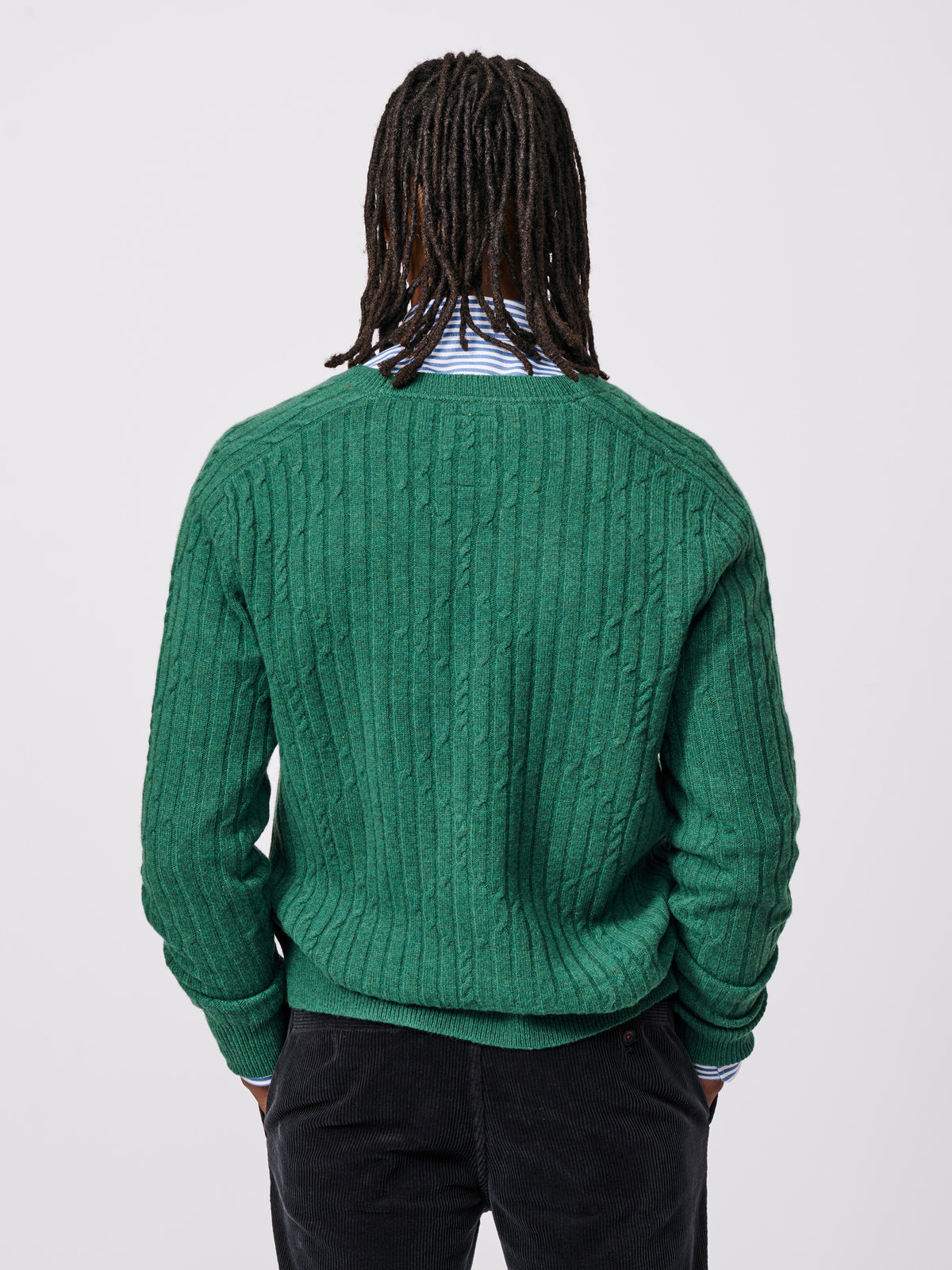 Aubin Green Leonard Cable Cardigan | Cardigan