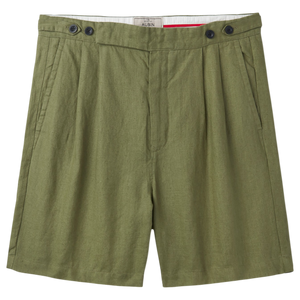 Lind Double Pleat Linen Short