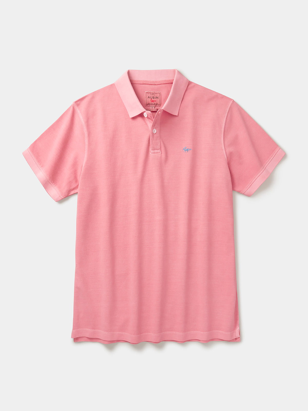 Aubin Washed Pink Lusby Pique Polo | Polo Shirts