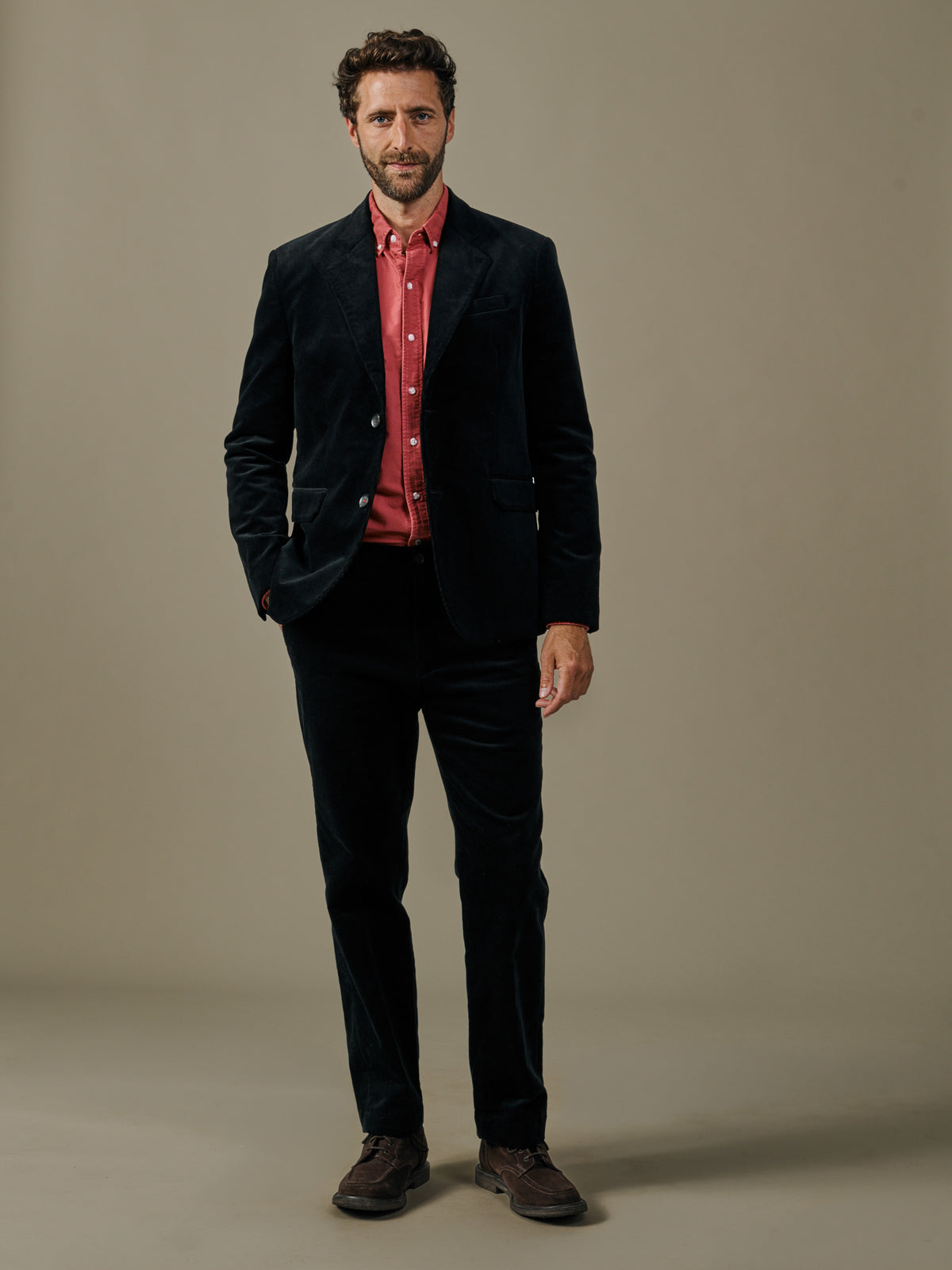Aubin Black Marlborough Cord Suit Jacket | Cord Jacket