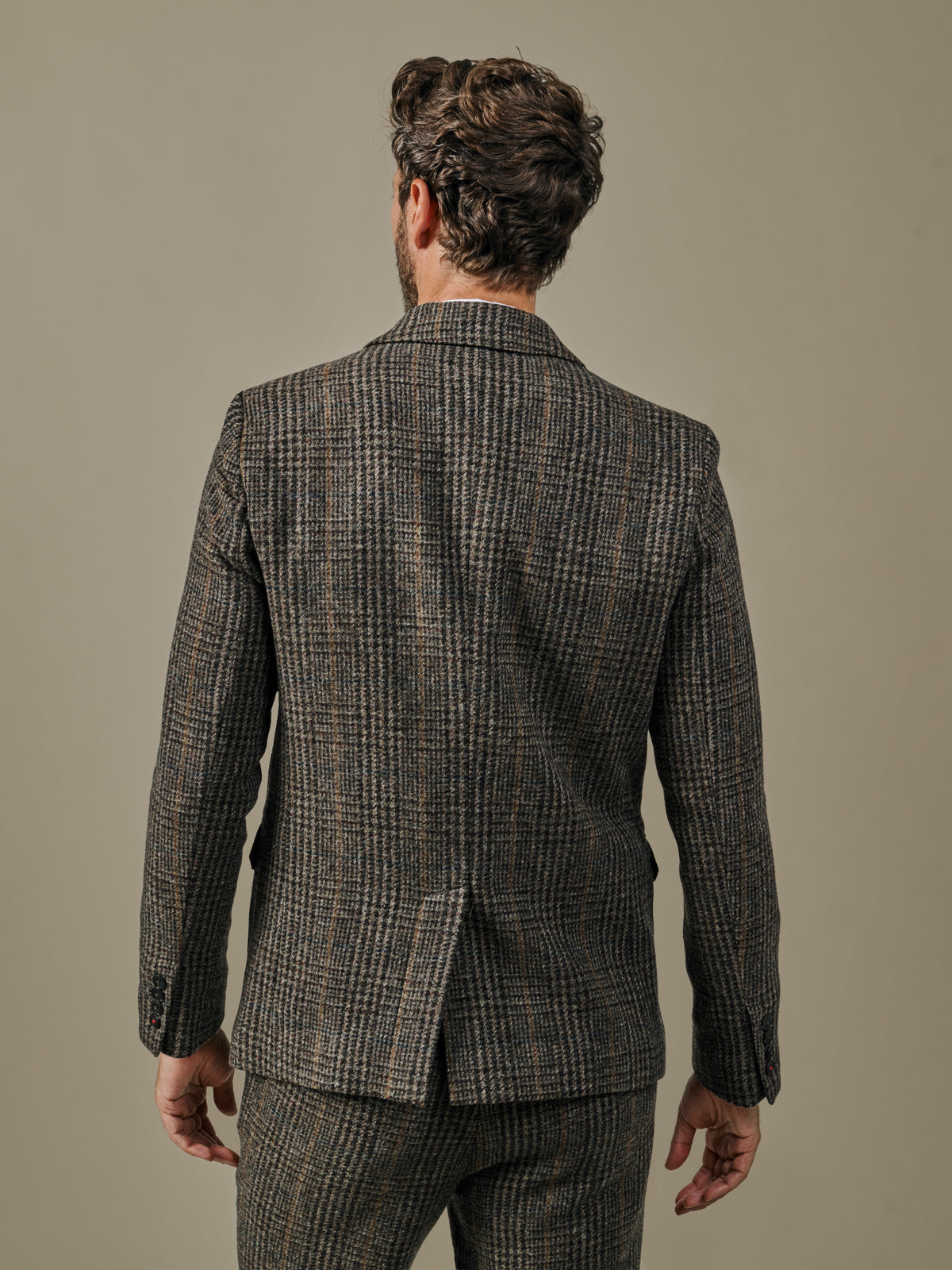Aubin Brown Check Marlborough Wool Suit Jacket | Suit Jackets