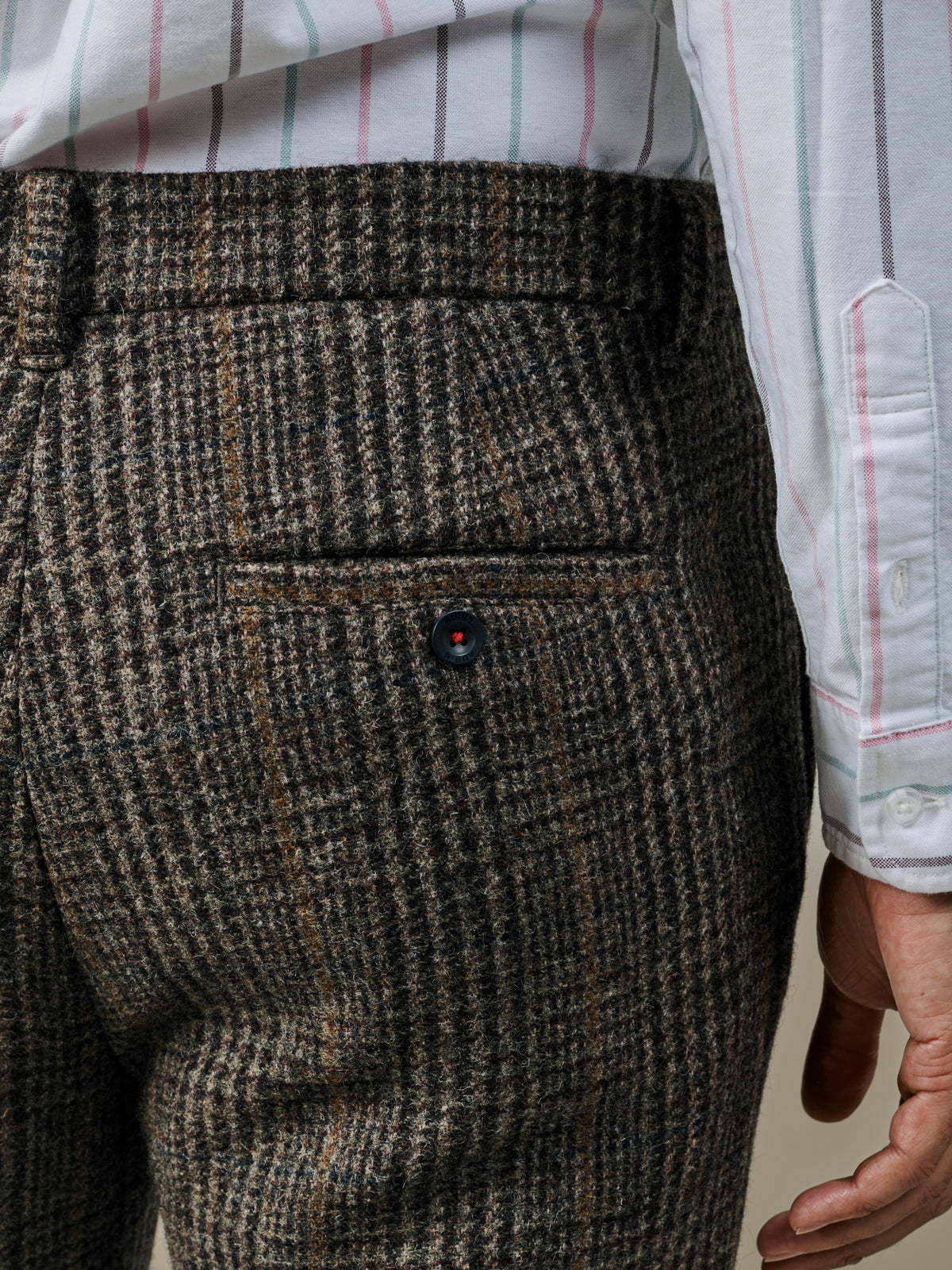Aubin Brown Check Marlborough Wool Suit Trouser | Suit Trousers