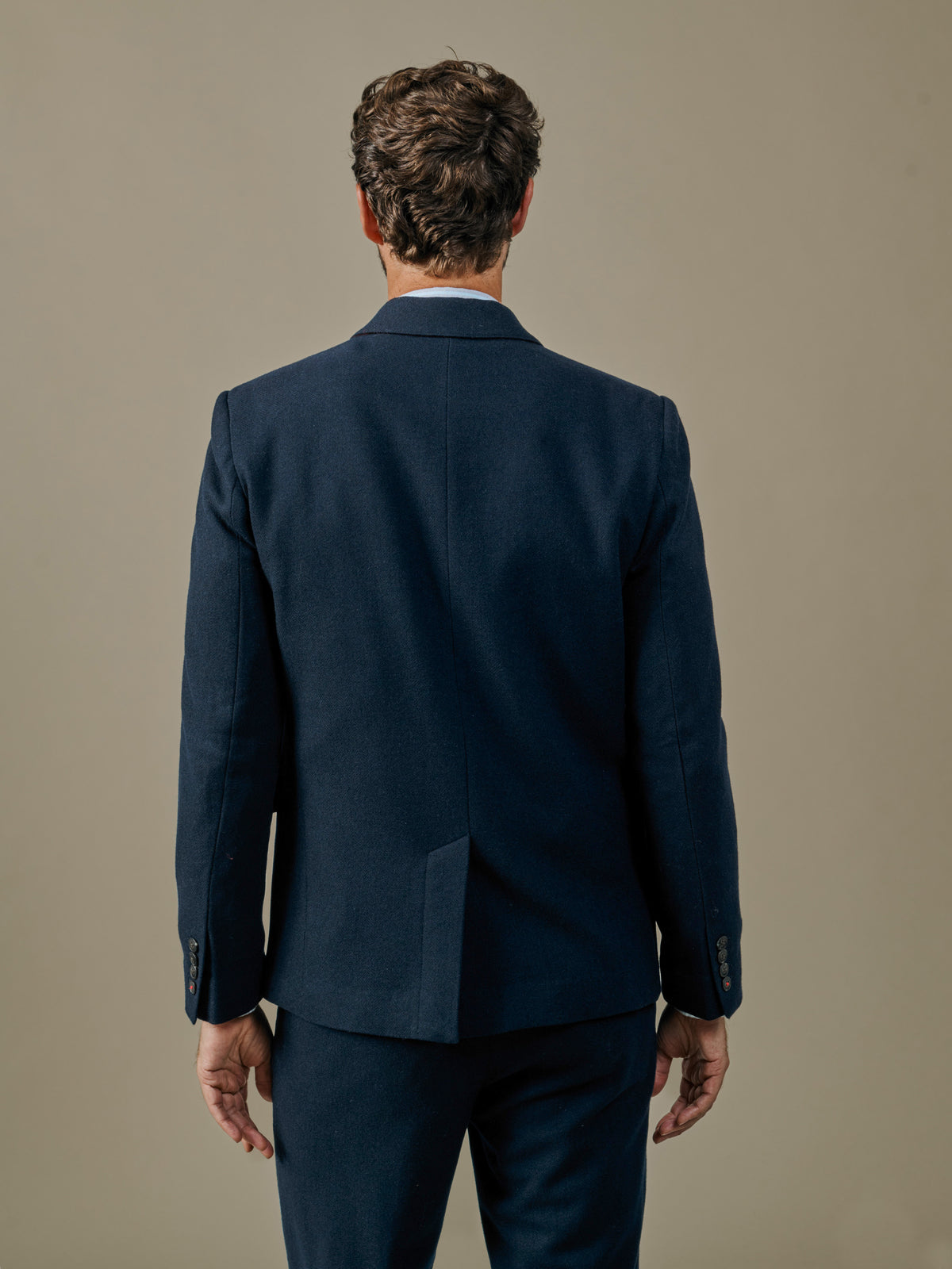 Aubin Navy Marlborough Wool Suit Jacket | Suit Jackets