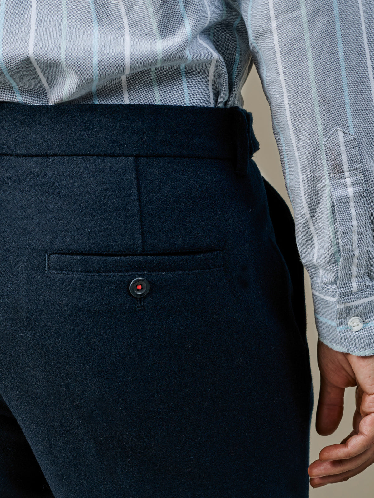 Aubin Navy Marlborough Wool Suit Trouser | Suit Trousers