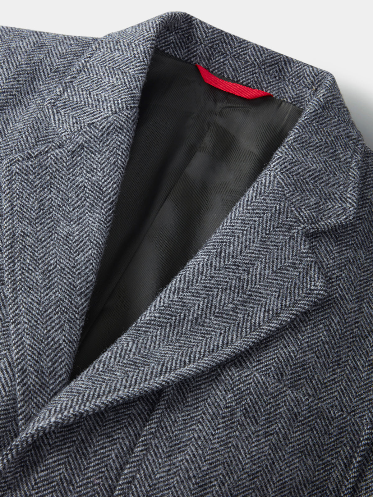 Aubin Grey Herringbone Mareham Wool Patch Pocket Suit Jacket | Wool Jacket