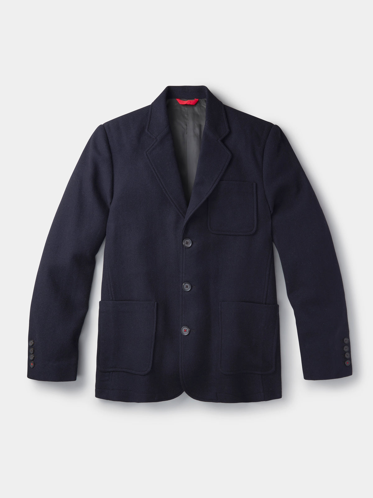 Aubin Navy Mareham Wool Patch Pocket Suit Jacket | Wool Jacket