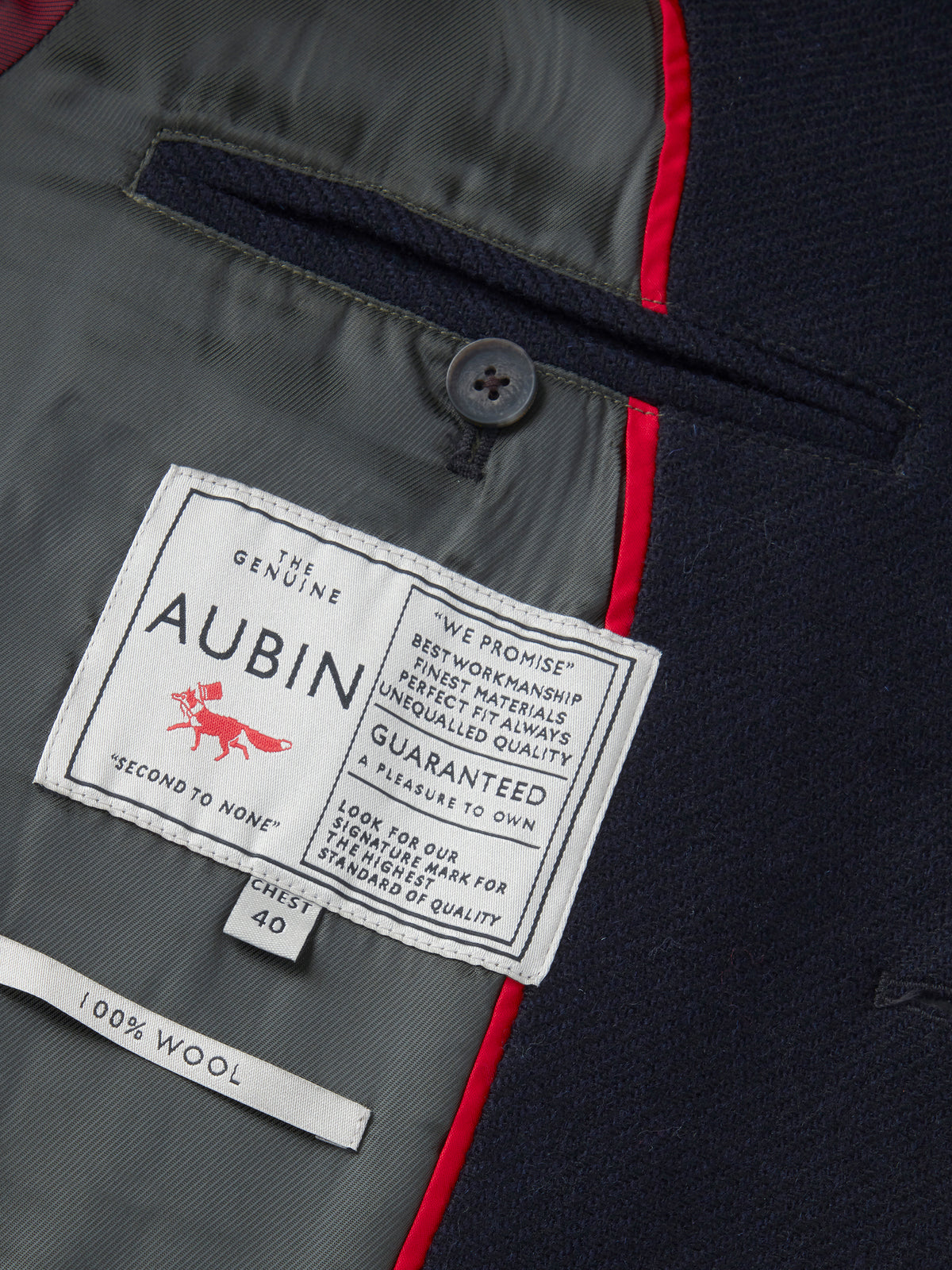 Aubin Navy Mareham Wool Patch Pocket Suit Jacket | Wool Jacket