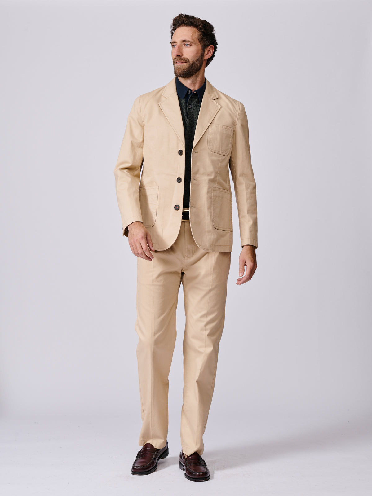 Aubin Sand Mareham Patch Pocket Jacket | Suit Jackets
