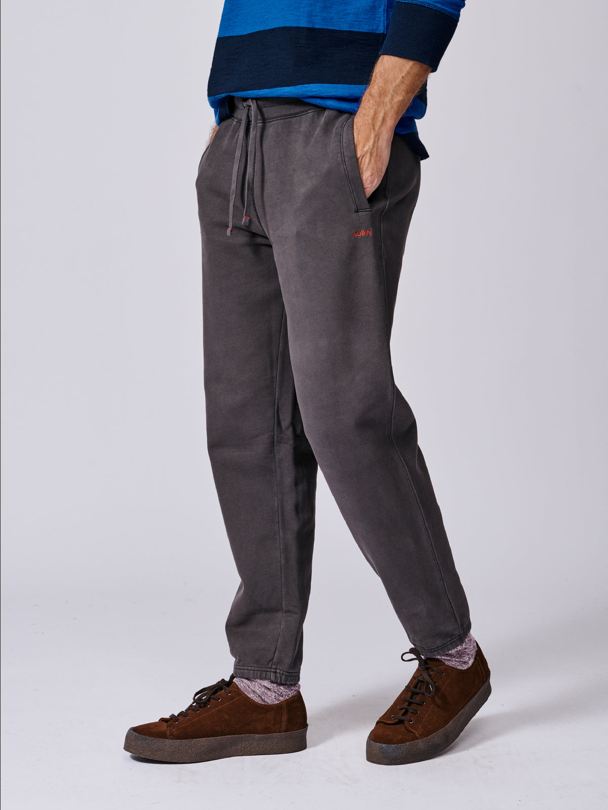 Aubin Washed Black Marlow Sweatpant | Joggers