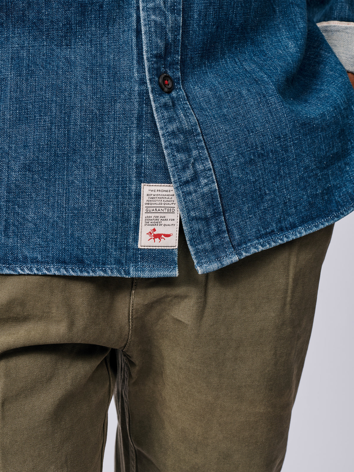 Aubin Washed Denim Morely Selvedge Denim Overshirt | Denim Shirt