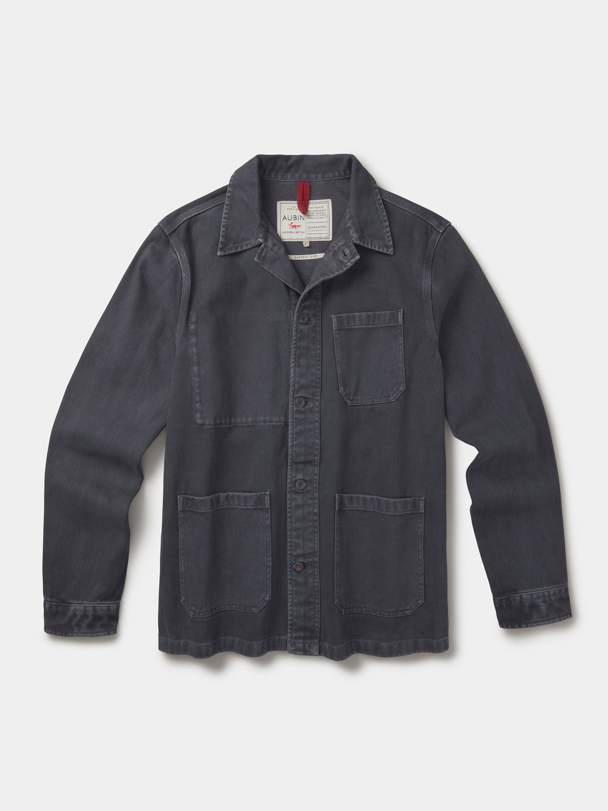 Aubin Washed Black Mortlake Worker Jacket | Jackets