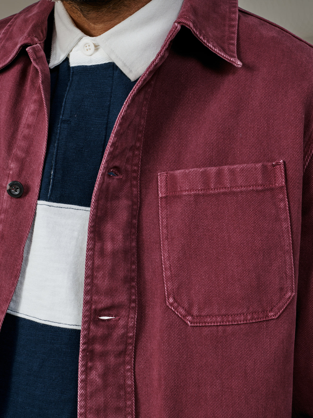 Aubin Oxblood Mortlake Worker Jacket | Jackets