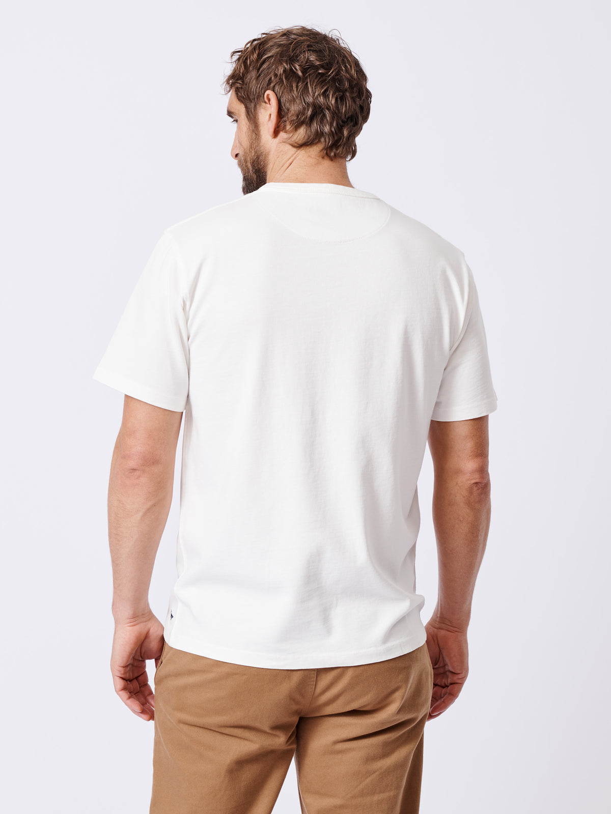 Aubin Chest Stripe Santon Relaxed T-Shirt | Striped Tee