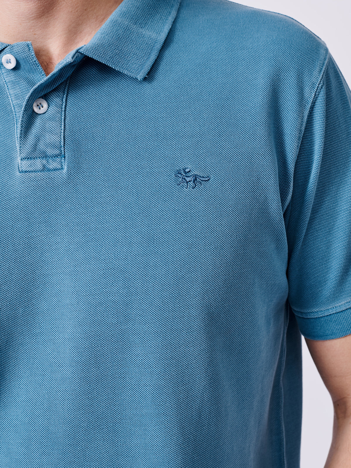 Aubin Cornflower Lusby Pique Polo | Pique Polo