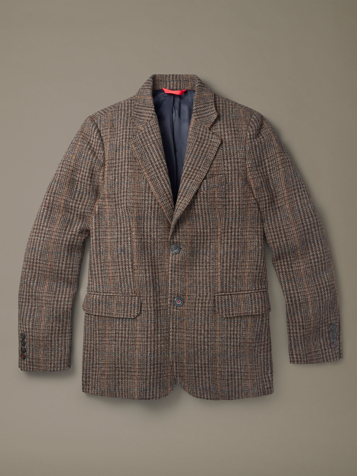 Aubin Brown Check Marlborough Wool Suit Jacket | Suit Jackets