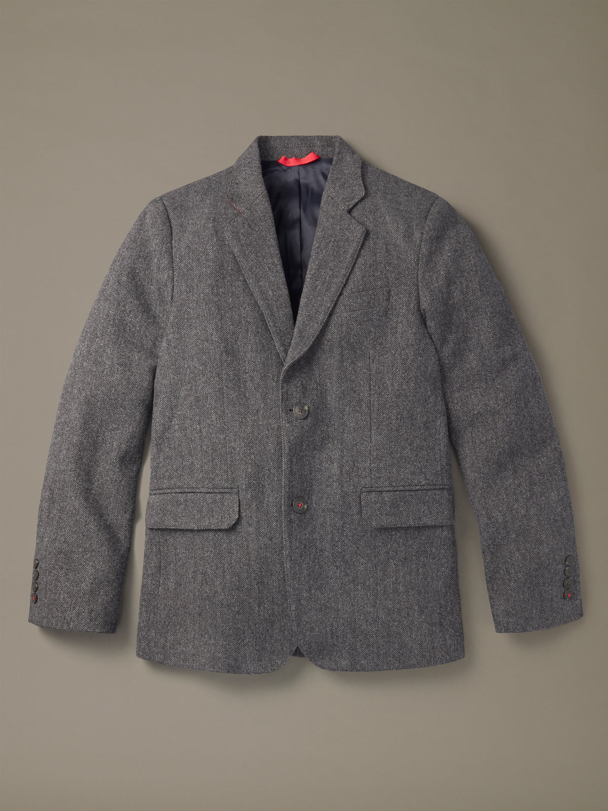 Aubin Grey Herringbone Marlborough Wool Suit Jacket | Suit Jackets