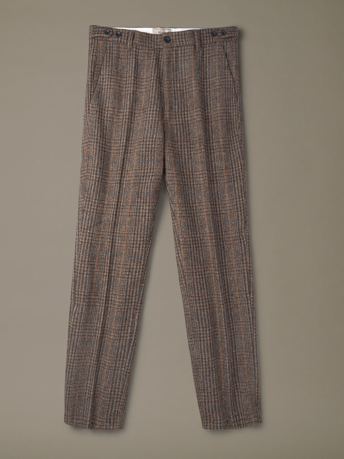 Aubin Brown Check Marlborough Wool Suit Trouser | Suit Trousers