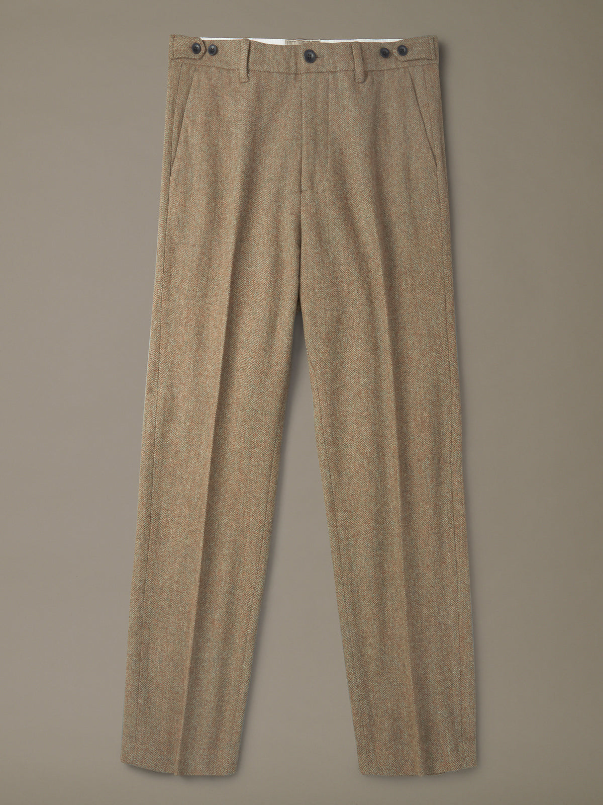 Aubin Green Herringbone Marlborough Wool Suit Trouser | Suit Trousers