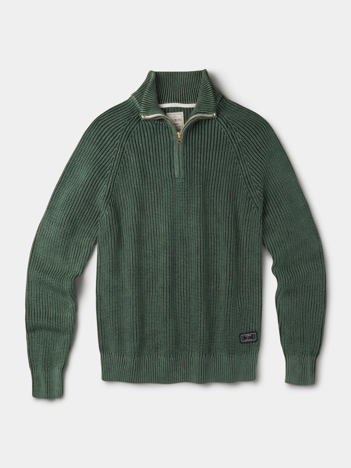Aubin Khaki Martin Cotton Zip Neck | Zip Neck