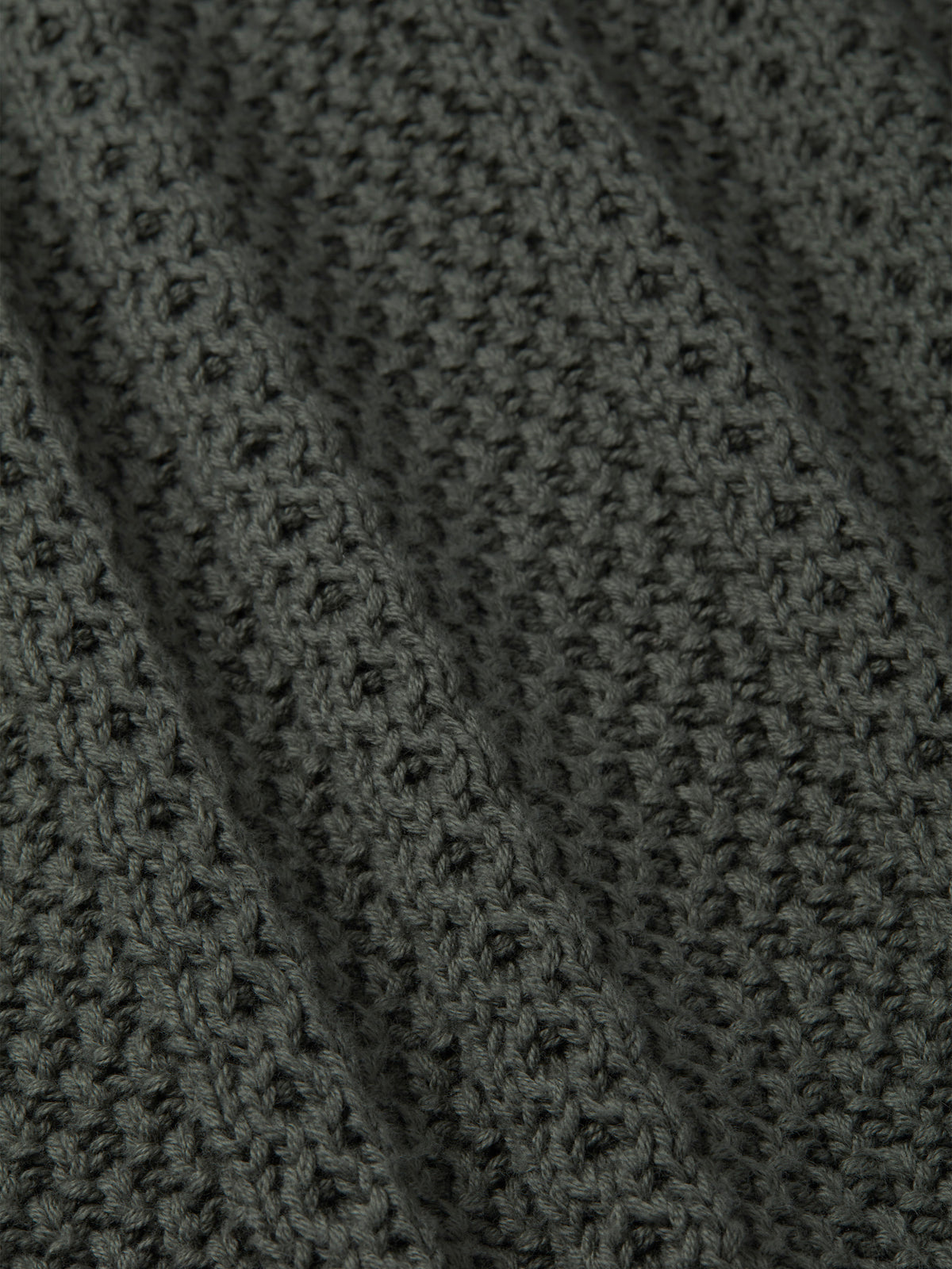 Aubin Dark Khaki Montrose Textured Crew Neck | Crew Neck