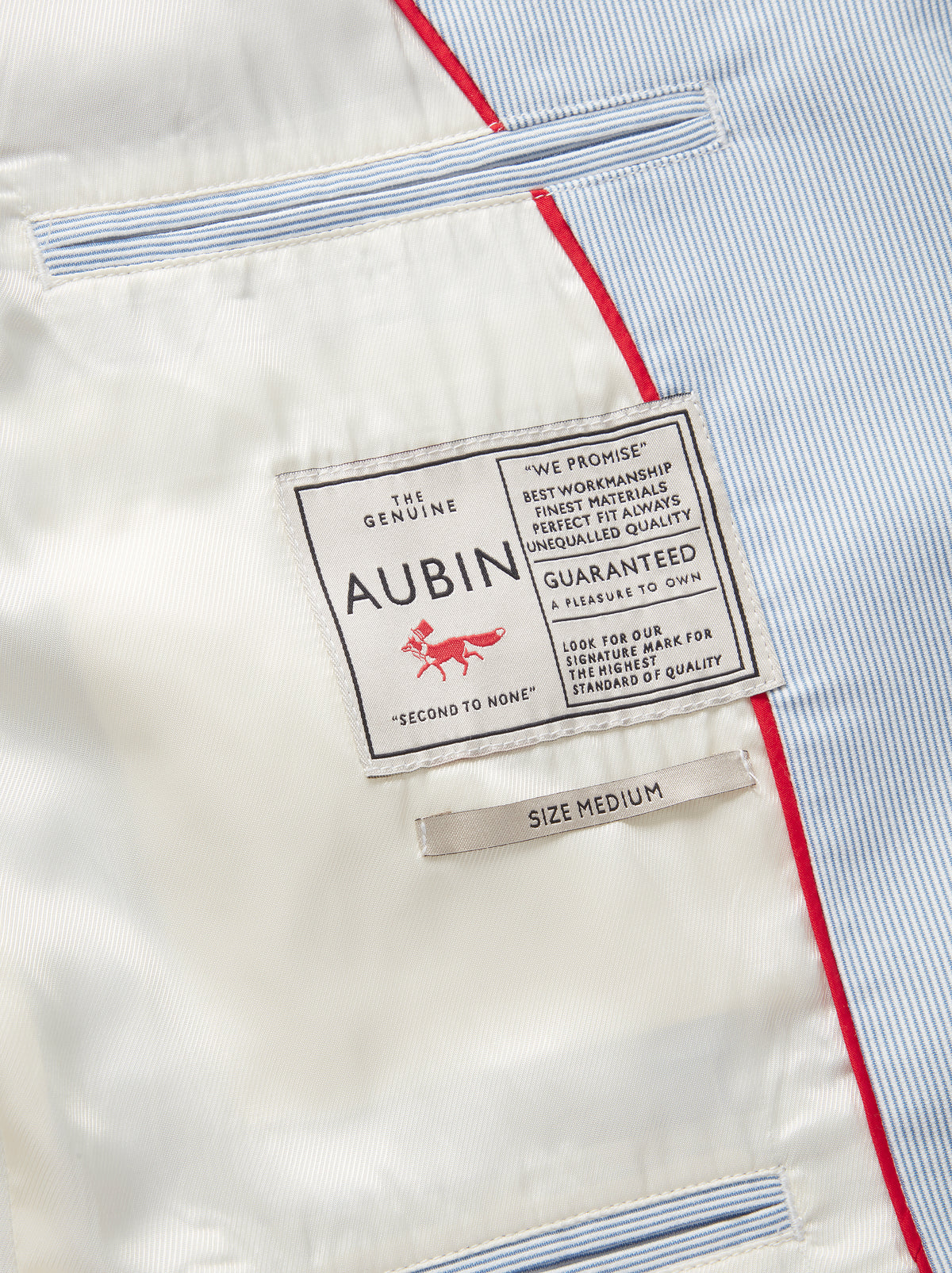 Aubin Blue/White Stripe Pasmore Suit Jacket | Linen Jacket