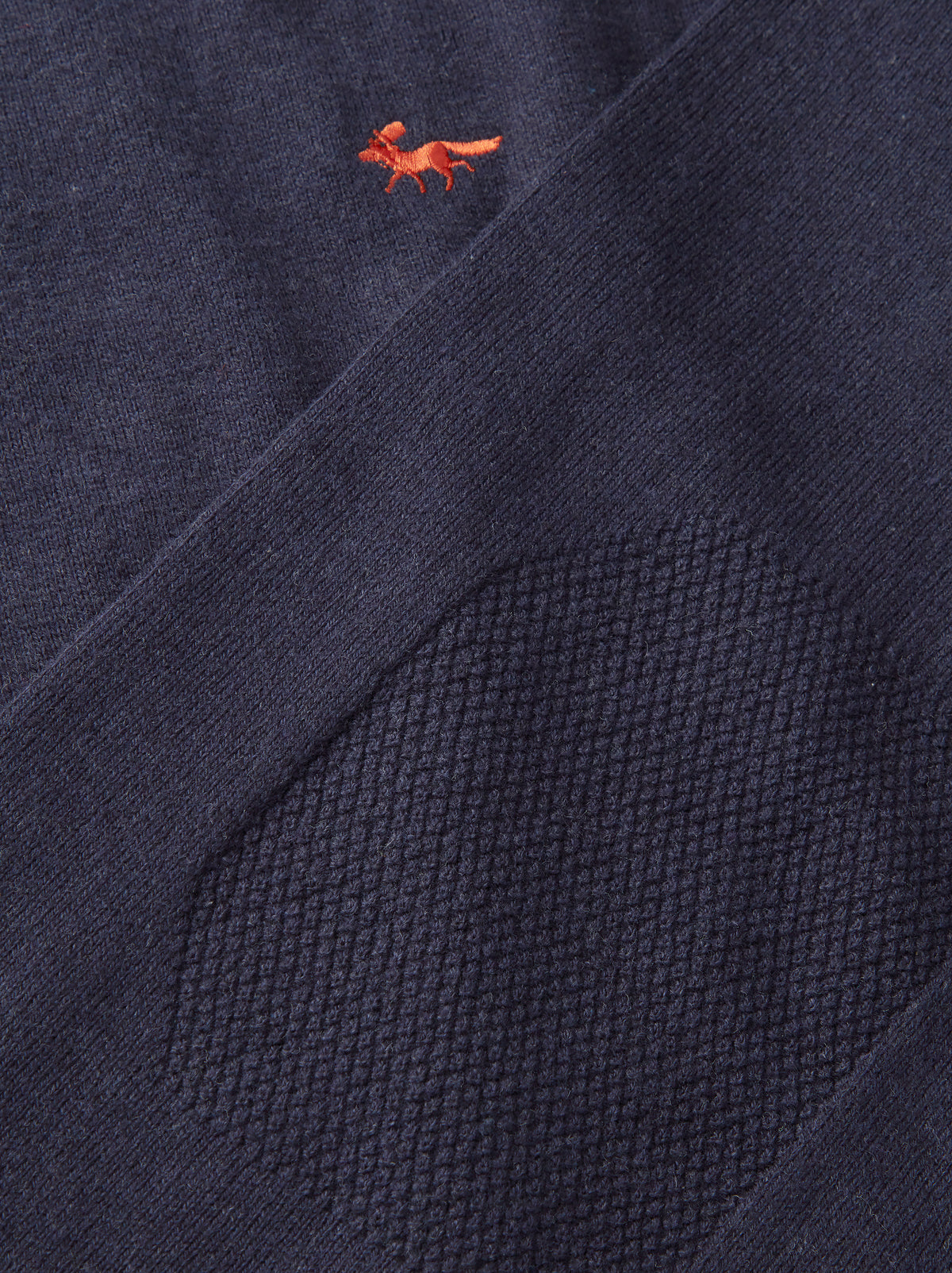 Aubin Dark Navy Bonby Cotton Zip Neck | Zip Neck