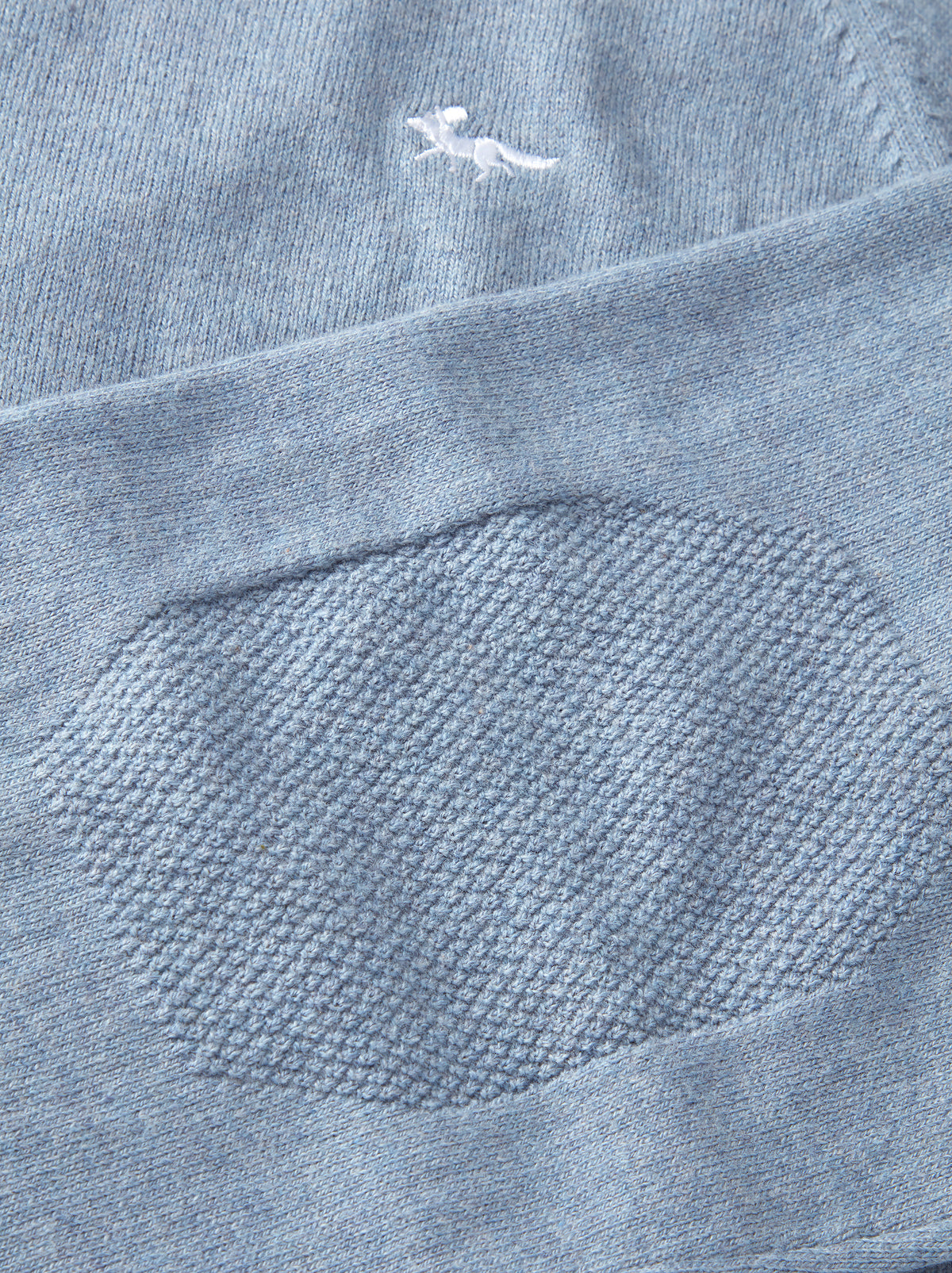 Aubin Pale Blue Bonby Cotton Zip Neck | Zip Neck