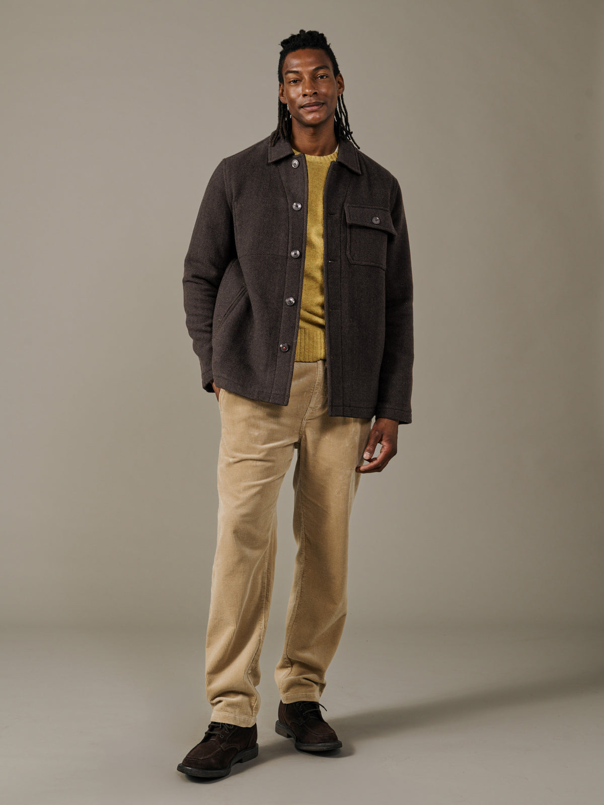 Aubin Brown Herringbone Nettleham Jacket | Wool Jacket