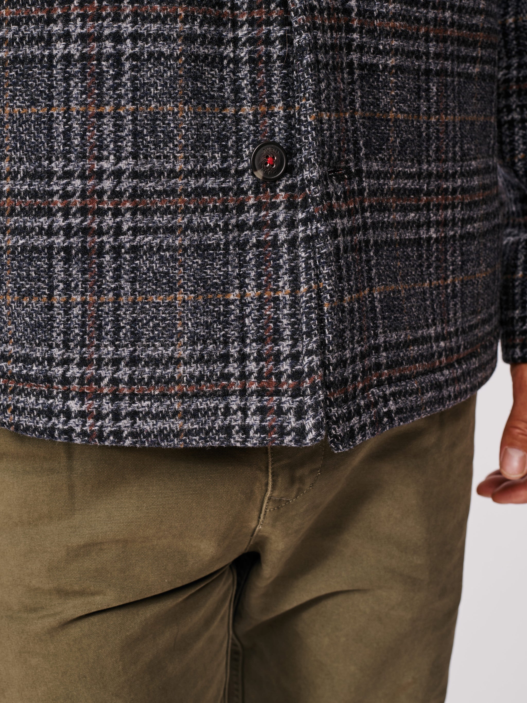 Navy/Brown Check Nettleham Jacket | Aubin