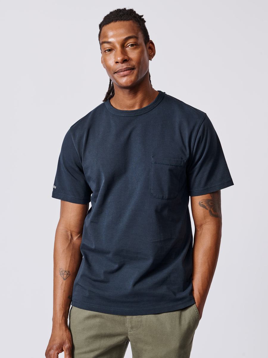 Navy Newburgh Relaxed Crew Neck T-Shirt