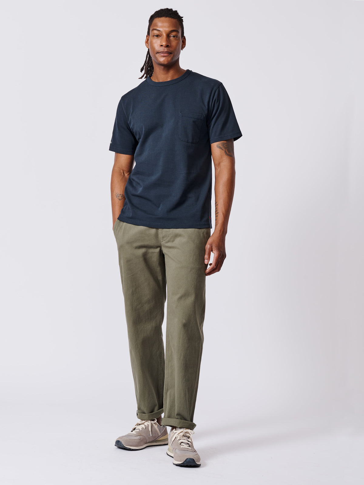 Aubin Navy Newburgh Relaxed T-Shirt | Relaxed Tee