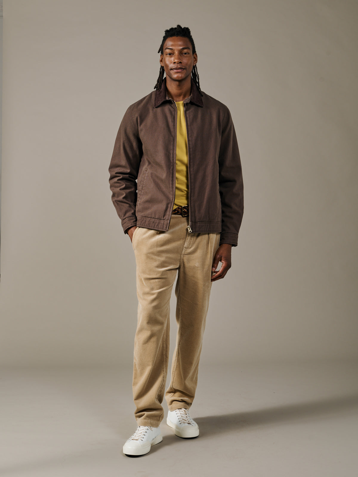 Aubin Dark Chocolate Newland Canvas Harrington | Harrington
