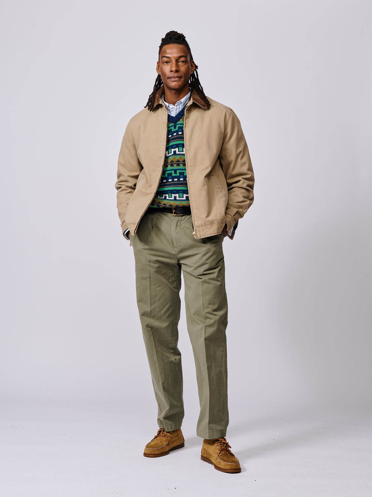 Aubin Dark Sand Newland Canvas Harrington | Harrington