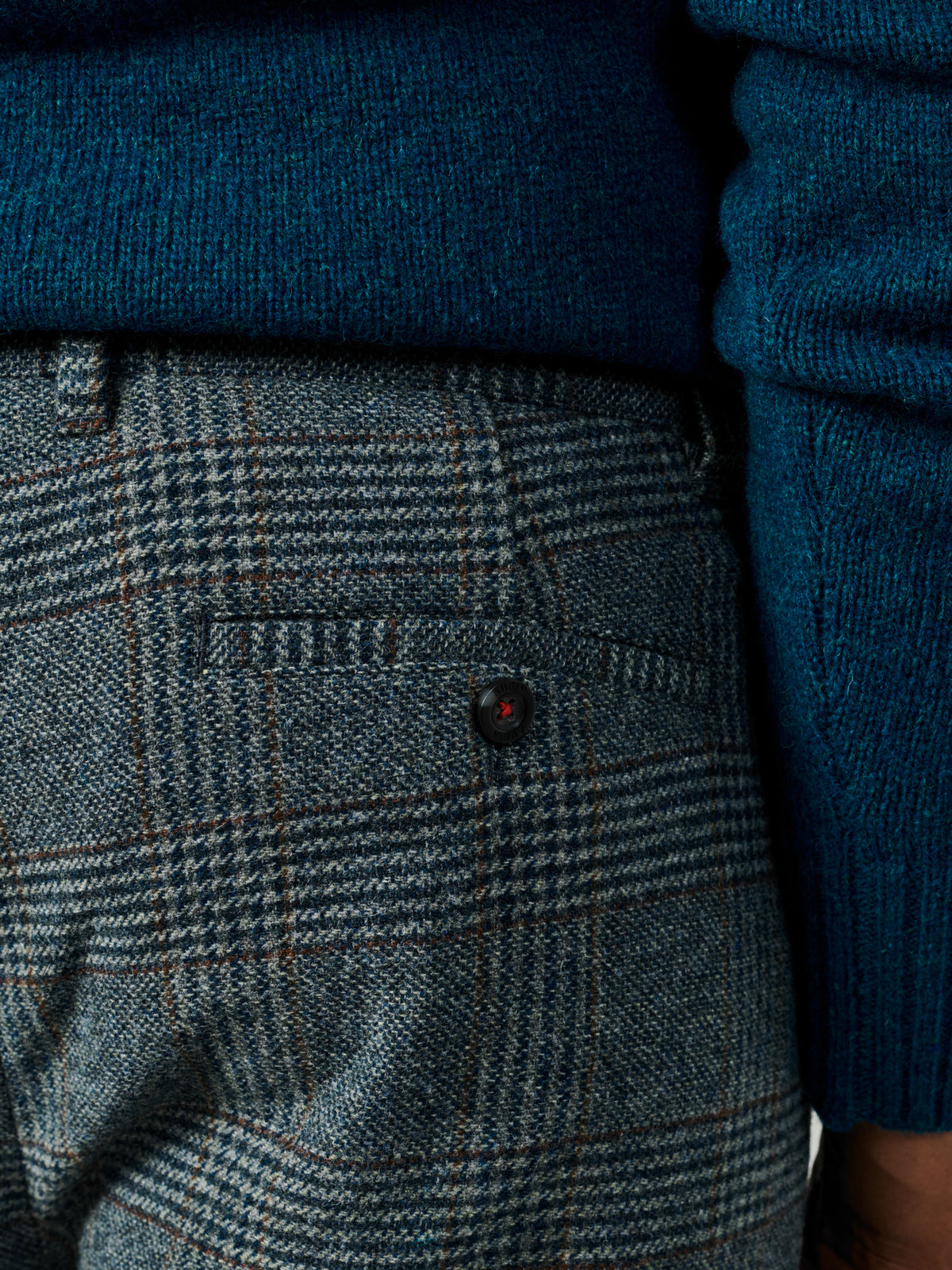 Aubin Blue Check Northfield Relaxed Fit Trouser | Suit Trousers