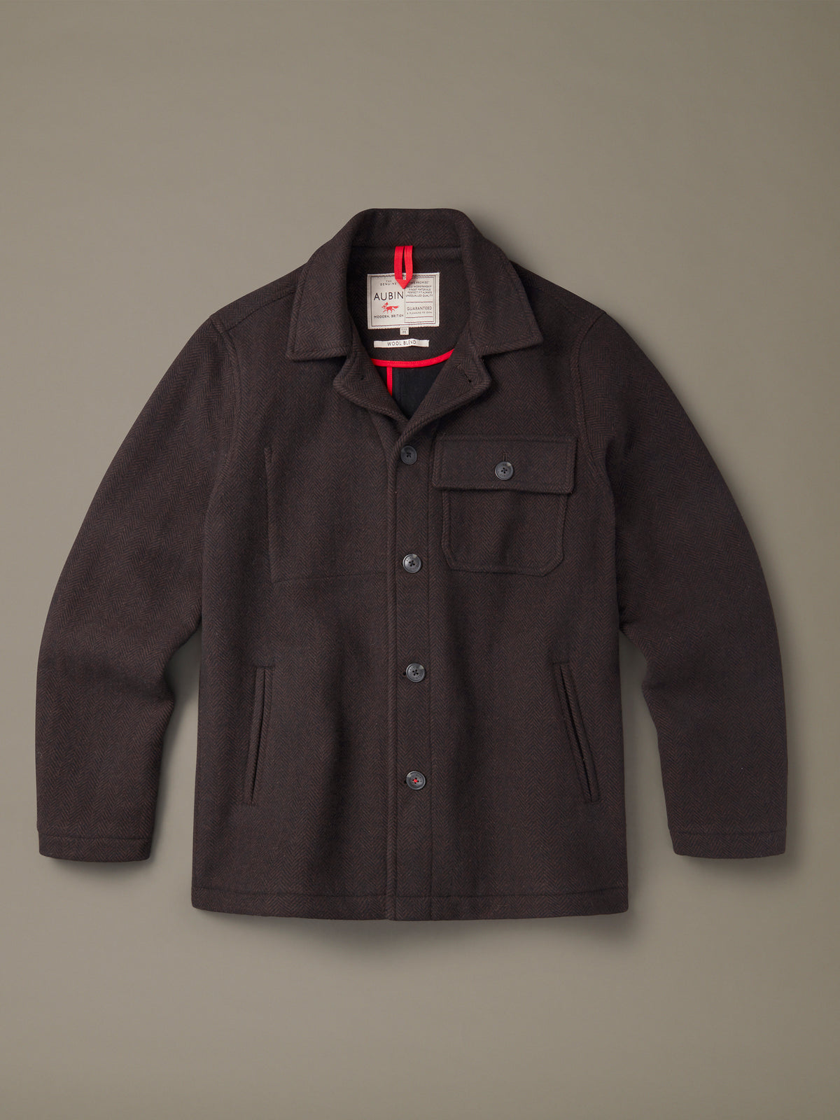 Aubin Brown Herringbone Nettleham Jacket | Wool Jacket