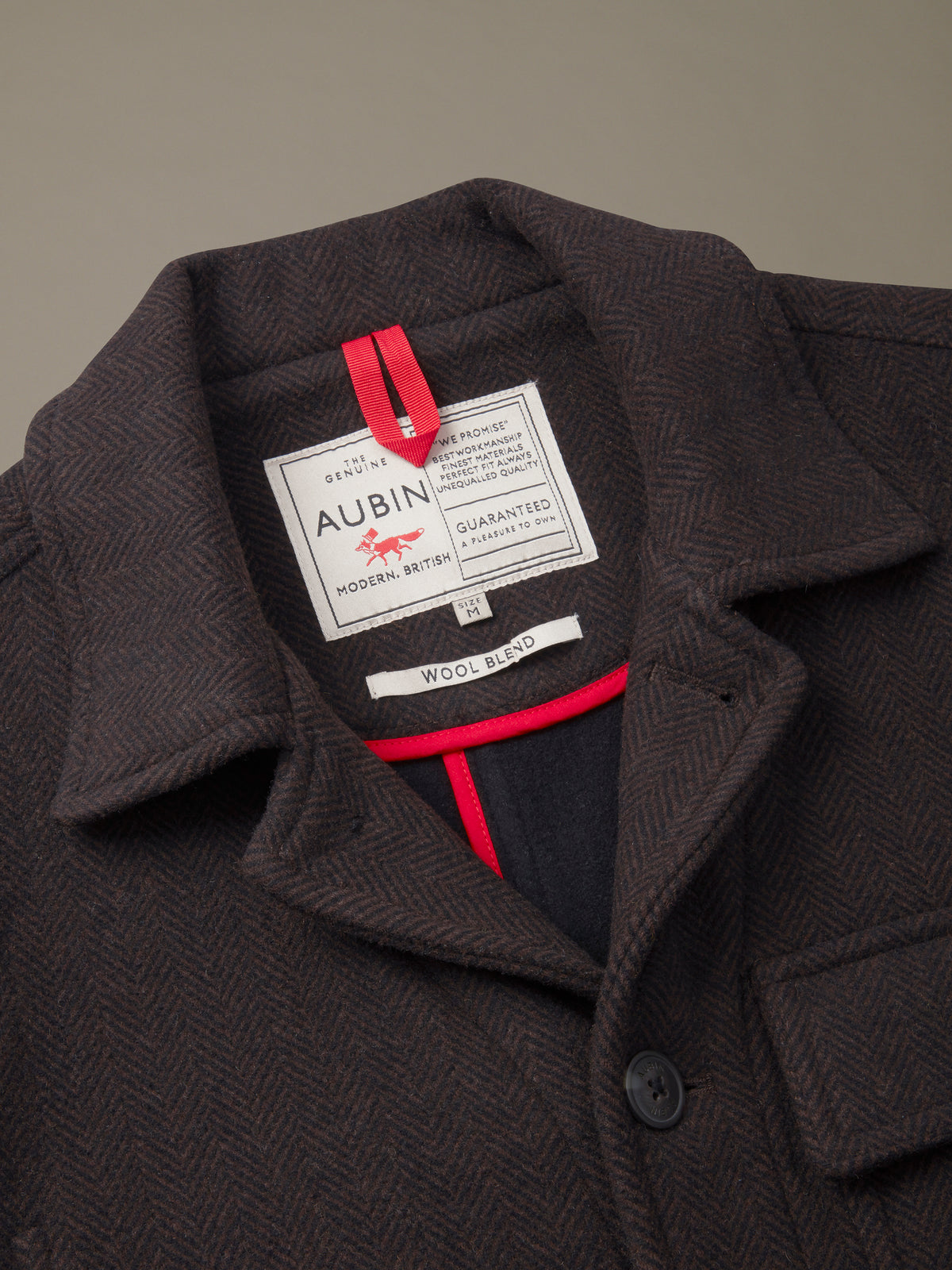 Aubin Brown Herringbone Nettleham Jacket | Wool Jacket