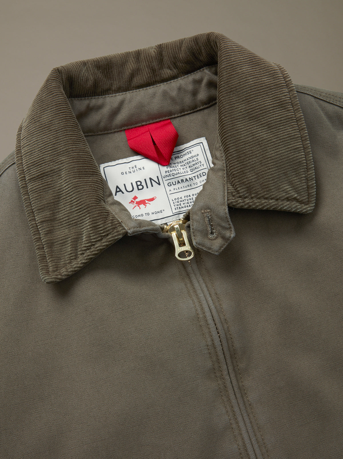 Aubin Khaki Newland Canvas Harrington | Harrington
