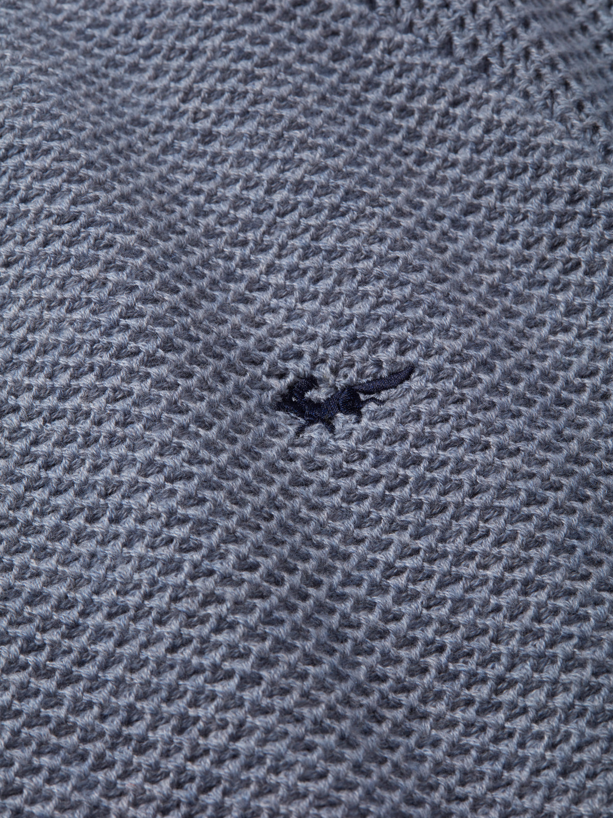 Aubin Pale Blue Norton Cotton Merino Textured Crew Neck | Crew Neck