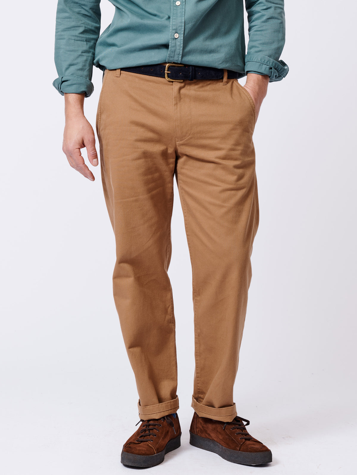 Aubin Toffee Ormsby Selvedge Chino | Chinos