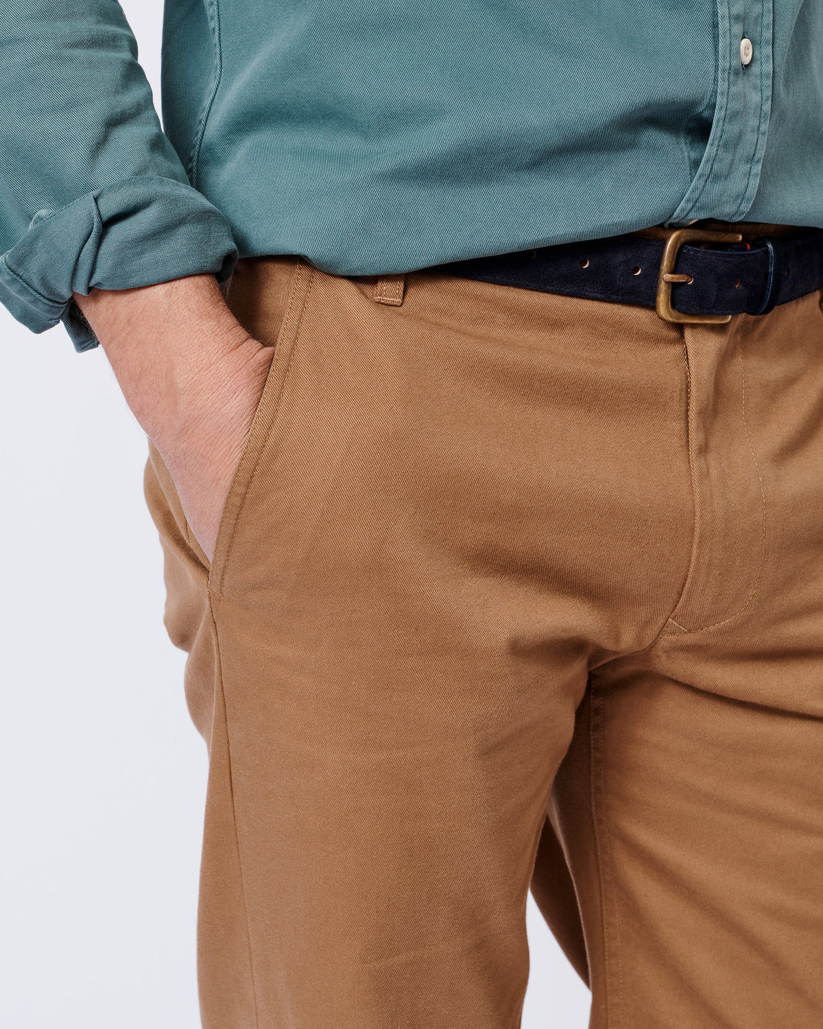 Aubin Toffee Ormsby Selvedge Chino | Chinos
